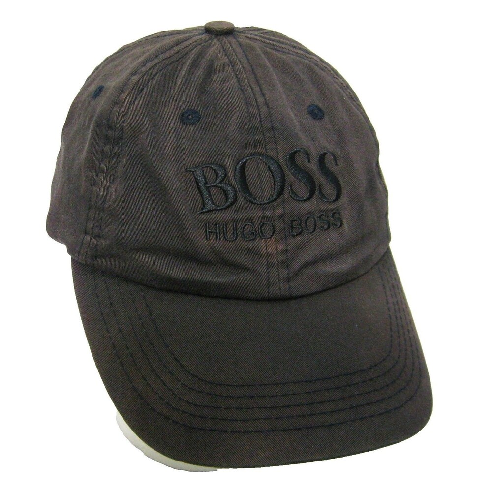 Hugo Boss Brown Baseball Cap Logo Hat Adult Adjustable 100% Cotton Golf